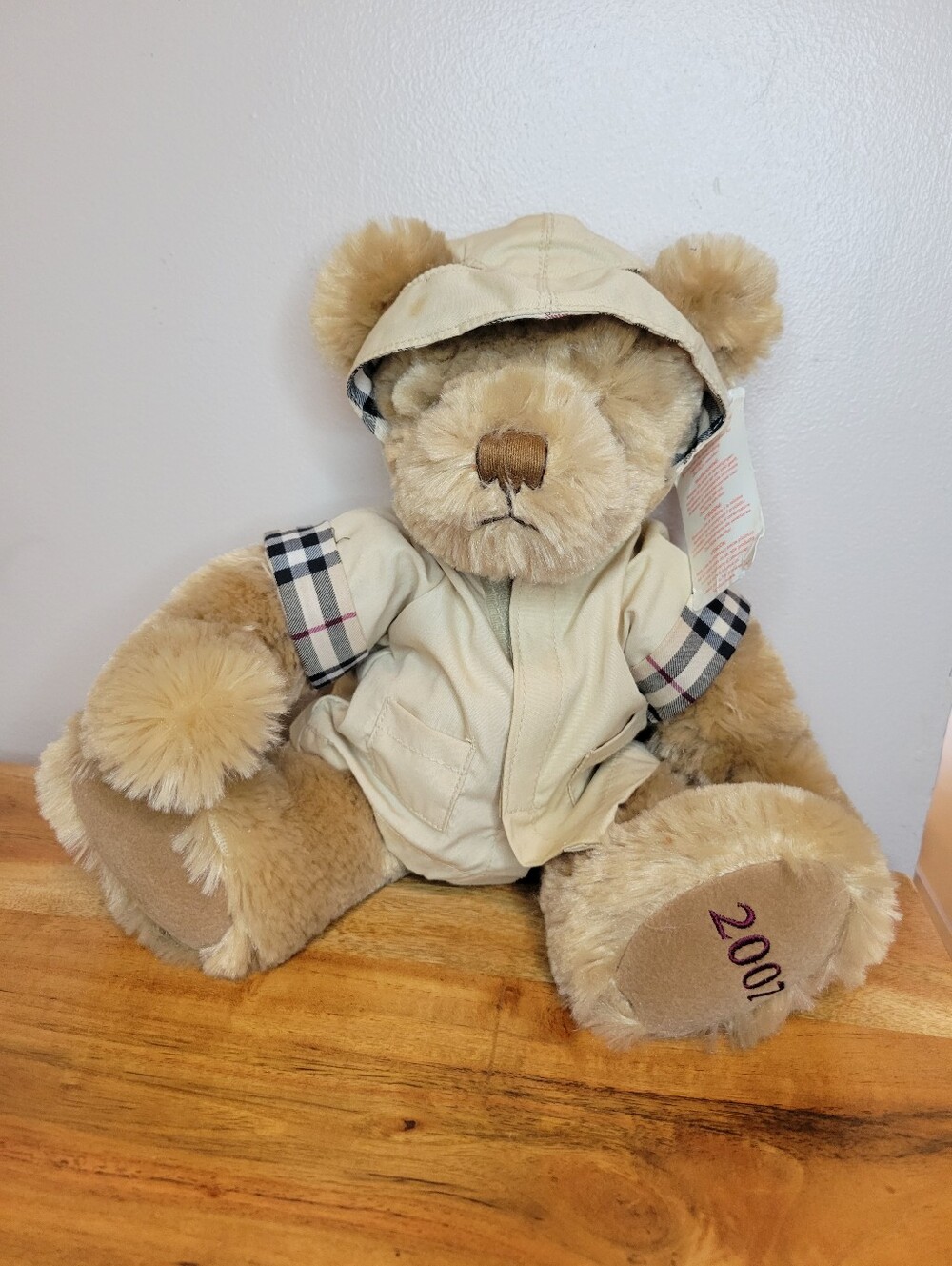 Vintage 2007 Burberry Fragrances Plush Teddy Bear Iconic Print